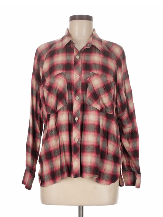 Levi's Tops - Levi's Red and Black Plaid Button-Down Shirt